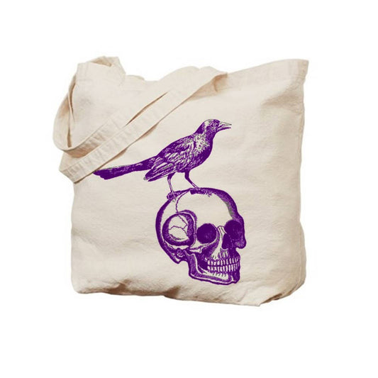 Skull and Raven Tote Bags