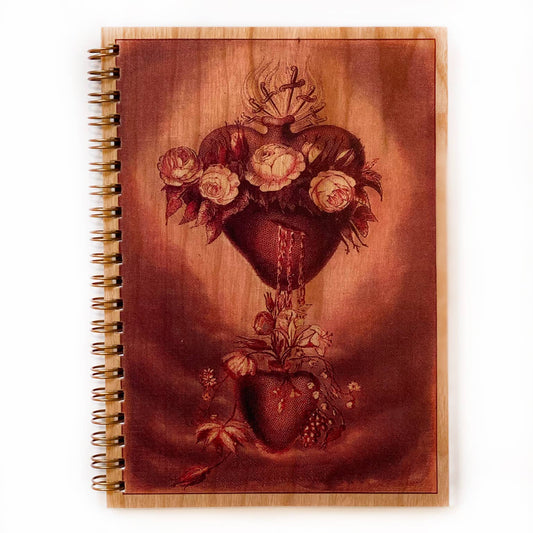 Wood Notebook - Sacred Heart