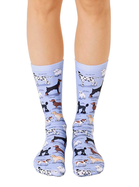 Dog Breeds Crew Socks: Crew