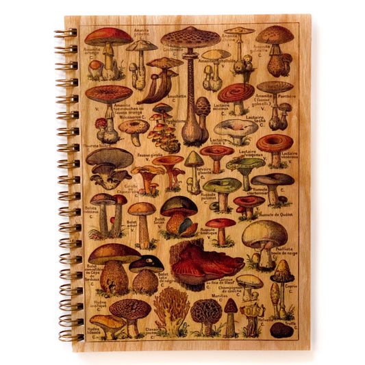 Wood Notebook - Mushroom