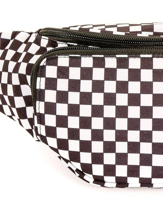 Bum Bag |2 Pocket Crossbody Fanny Pack |INDY Check Bl